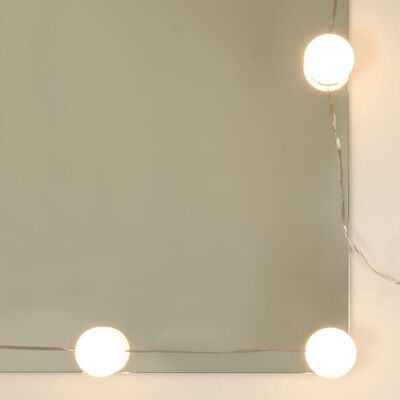 vidaXL Coiffeuse avec LED sonoma gris 100x40x130 cm