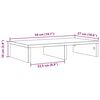 vidaXL Support de moniteur blanc 50x27x10 cm bois d'ingénierie