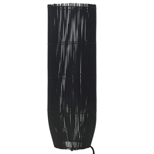 vidaXL Lampadaire sur pied Osier Noir 84 cm E27