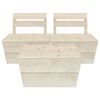 vidaXL Salon de jardin palette 3 pcs Bois d'épicéa imprégné