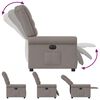 vidaXL Fauteuil inclinable électrique Taupe Tissu