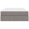 vidaXL Lit avec rangement et matelas Taupe 120 x 200 cm Polyester