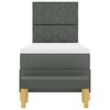 vidaXL Lit &agrave; ressorts avec matelas Gris fonc&eacute; 80 x 200 cm tissu