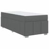 vidaXL Cadre de lit avec matelas Gris fonc&eacute; 90 x 200 cm tissu