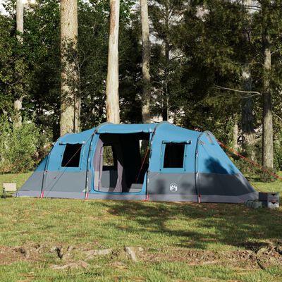 vidaXL Tente familiale tunnel 6 personnes bleu imperméable