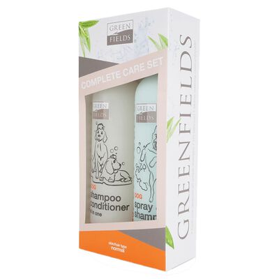 Greenfields Shampoing et spray pour chiens pour soin complet 2x250 ml