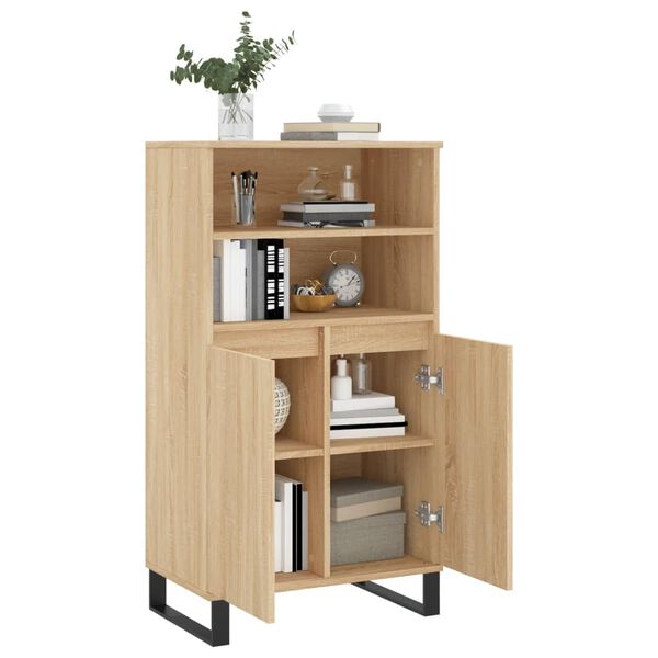 vidaXL Buffet haut Chêne sonoma 60x36x110 cm Bois d'ingénierie