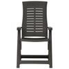 vidaXL Chaises inclinables de jardin lot de 2 Plastique Anthracite