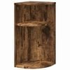 vidaXL Table d'appoint Ch&ecirc;ne fum&eacute; 29,6 x 29,6 x 60 cm