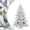 vidaXL Sapin de No&euml;l Artificiel &agrave; Branches Articul&eacute;es Blanc 180 cm