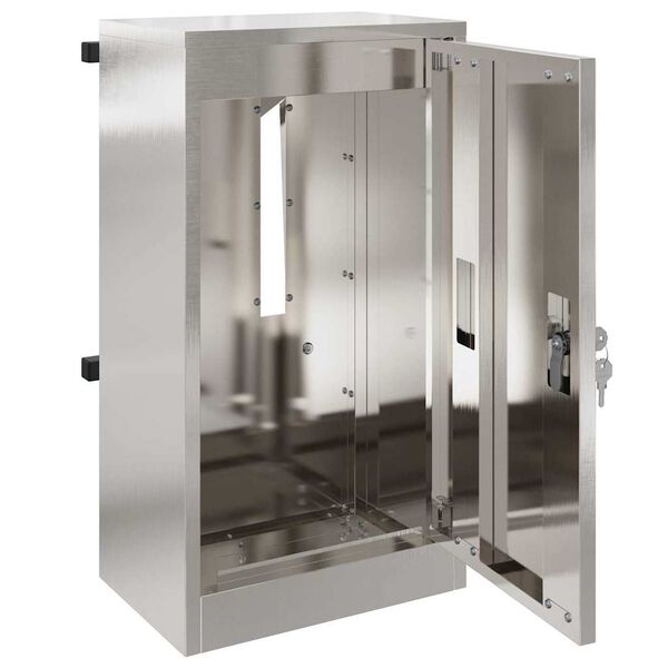 vidaXL boîte aux lettres Noir 30 x 23 x 55 cm Acier inoxydable