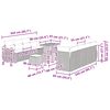 vidaXL Ensemble de canap&eacute; de jardin 11 pcs Noir Poly rotin