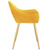 vidaXL Chaises &agrave; manger lot de 6 jaune velours