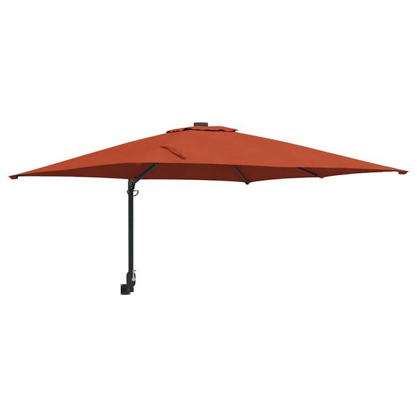vidaXL Parasol de jardin Rouge et Noir 248.5 x 247.5 x 160 cm