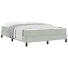 vidaXL Lit &agrave; ressorts avec matelas Gris clair 140 x 190 cm tissu