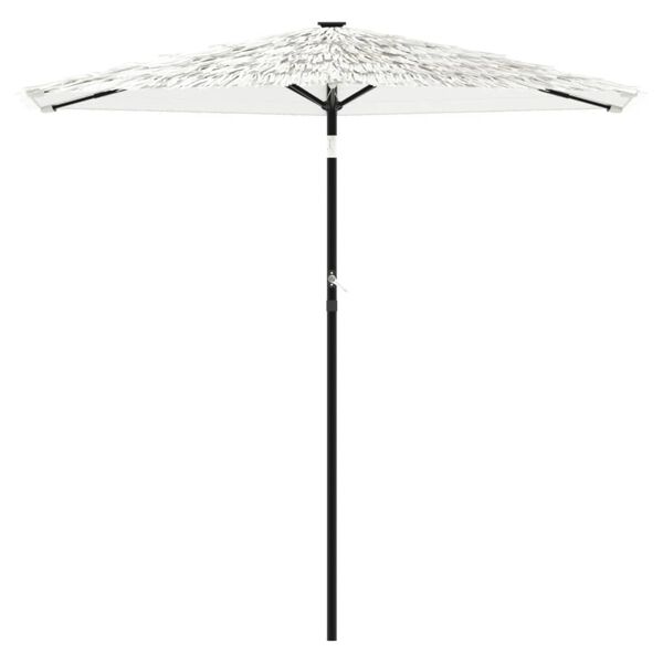 vidaXL Parasol de jardin avec m&acirc;t en acier blanc 223x223x213 cm