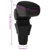 vidaXL Accoudoir de voiture noir 13x32,5x(24-51,5) cm ABS