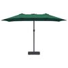 vidaXL Parasol de jardin Vert 385 x 209 x 244 cm tissu