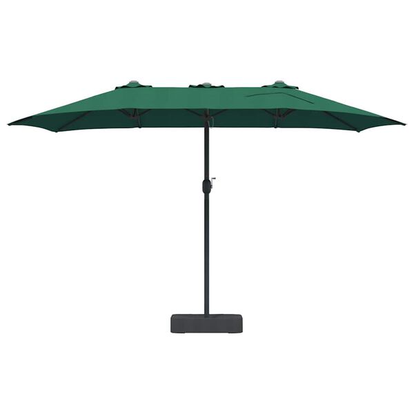 vidaXL Parasol de jardin Vert 385 x 209 x 244 cm tissu