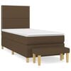 vidaXL Sommier &agrave; lattes de lit avec matelas Marron fonc&eacute; 90x200 cm