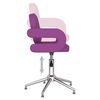 vidaXL Chaises pivotantes &agrave; manger lot de 4 violet similicuir