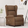 vidaXL Fauteuil inclinable &eacute;lectrique &agrave; oreilles marron tissu