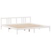 vidaXL Lit biblioth&egrave;que sans matelas blanc 200x200 cm bois pin massif