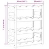 vidaXL Casier à bouteilles pour 16 bouteilles gris bois pin solide