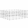 vidaXL Cage animaux de compagnie à 44 panneaux et porte Noir 35x35 cm