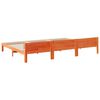 VidaXL Cadre de lit familial sans matelas marron cir&eacute; 270x200 cm