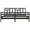 vidaXL Cadre de lit sans matelas noir 200x200 cm bois massif