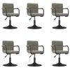 vidaXL Chaises pivotantes &agrave; manger lot de 6 gris clair velours