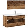 vidaXL Ensemble de meubles salle de bain 3 pcs bois d'ing&eacute;nierie