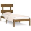 vidaXL Cadre de lit sans matelas marron miel 90x200 cm bois massif