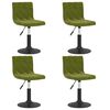 vidaXL Chaises pivotantes &agrave; manger lot de 4 vert clair velours