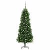 vidaXL Arbre de No&euml;l artificiel pr&eacute;-&eacute;clair&eacute; et boules 240 cm vert