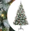 vidaXL Sapin de No&euml;l artificiel Vert et blanc 210 cm