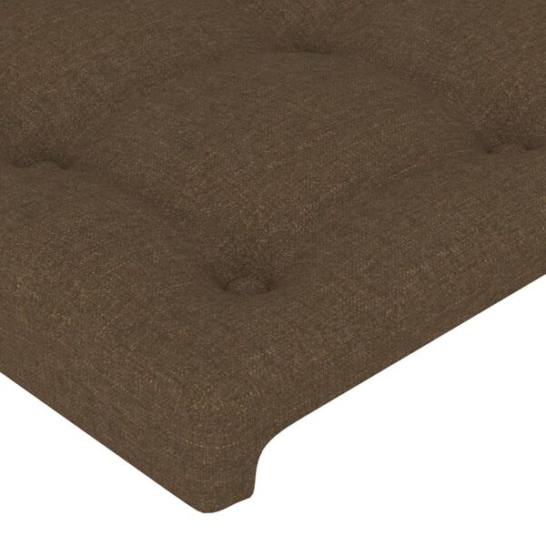 vidaXL T&ecirc;tes de lit 2 pcs Marron Fonc&eacute; 80x5x78/88 cm Tissu