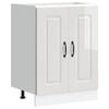 vidaXL Meuble bas pour &eacute;vier Kalmar blanc brillant 60x46x81,5 cm