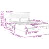 vidaXL Cadre de lit Gris b&eacute;ton 160 x 200 cm Bois d'ing&eacute;nierie