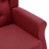 vidaXL Fauteuil avec repose-pied Rouge bordeaux Tissu