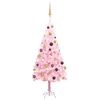 vidaXL Arbre de No&euml;l artificiel pr&eacute;-&eacute;clair&eacute; et boules noir 210 cm PVC