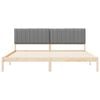 vidaXL Cadre de lit avec t&ecirc;te de lit rembourr&eacute;e Gris clair