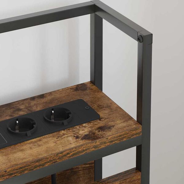 vidaXL T&ecirc;te de lit de rangement Ch&ecirc;ne fum&eacute; 90 cm Bois d'ing&eacute;nierie