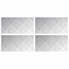 vidaXL Nez de marche 4 pc 40 x 20 cm Argent&eacute; Aluminium Rectangulaire