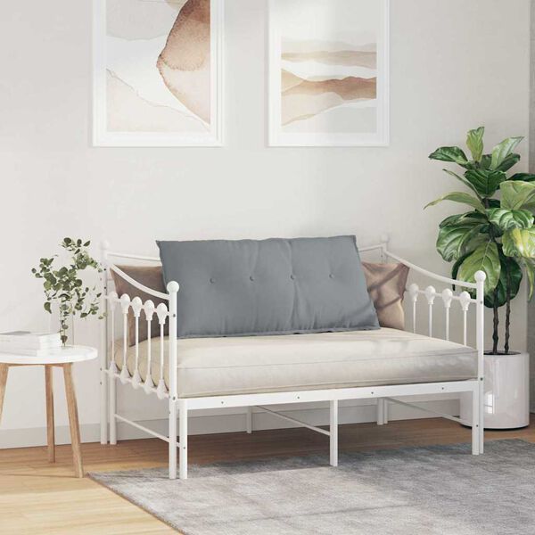 vidaXL Coussin de Dos Gris clair 100 x 19 x 50 cm tissu