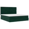vidaXL Cadre de lit ottoman avec matelas vert fonc&eacute; 160x200 cm velours