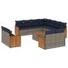 vidaXL Ensemble de canap&eacute; de jardin 12 pcs avec coussins gris
