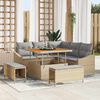 vidaXL Ensemble de canap&eacute; de jardin 8 pcs Beige et Gris clair