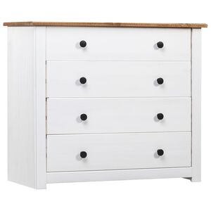 vidaXL Armoire lat&eacute;rale Blanc 80x40x73 cm Pin Assortiment Panama